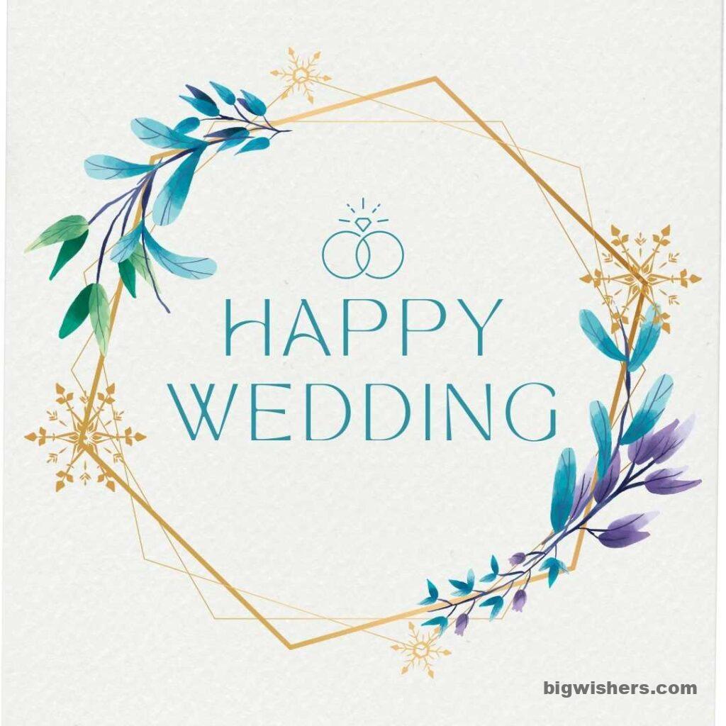 Nice background with happy wedding message