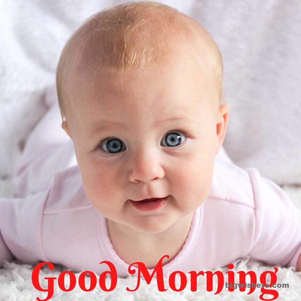 Good morning baby message with laugh