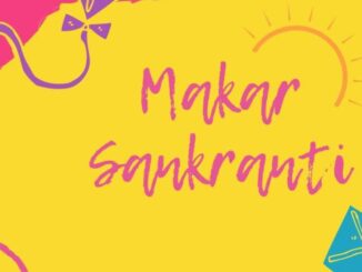 Kite with written makar sankranti