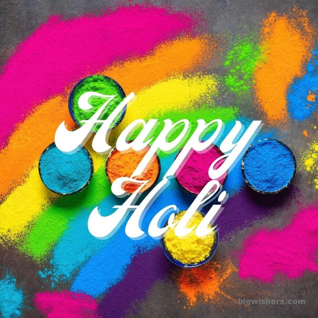colors with written happy holi